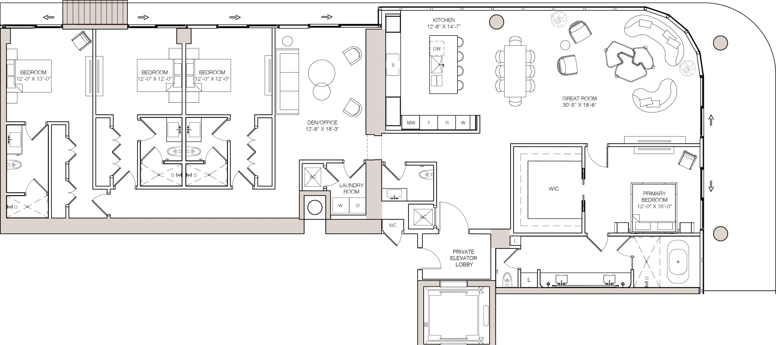 Kempinski Residences Miami — 01 Line Residence – South Tower Floor Plan
