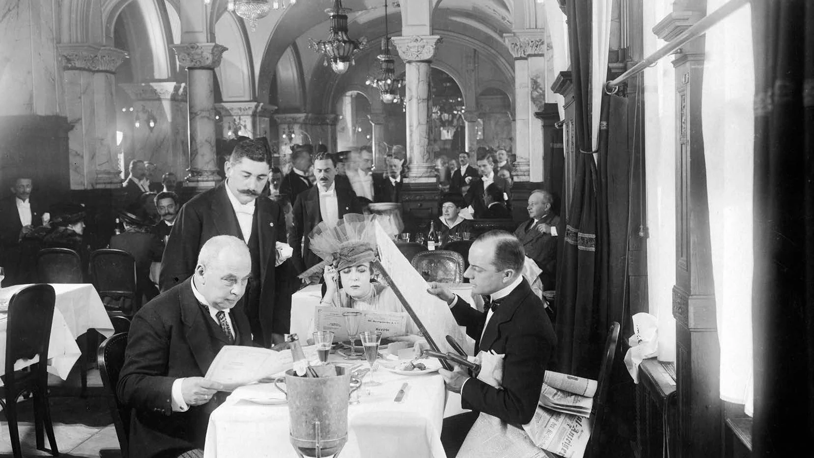 Historic Kempinski dining room showing European hospitality service tradition