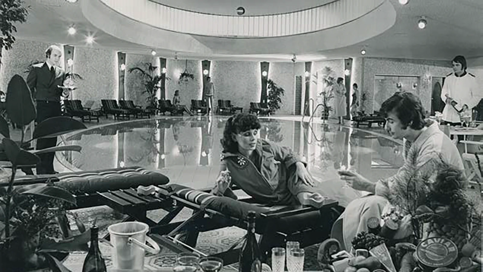 Historic Kempinski pool lounge showing European leisure and hospitality service