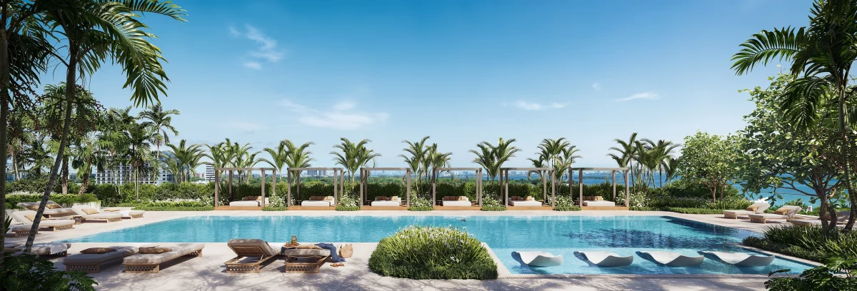 Resort-style north pool at Kempinski Residences Miami Design District